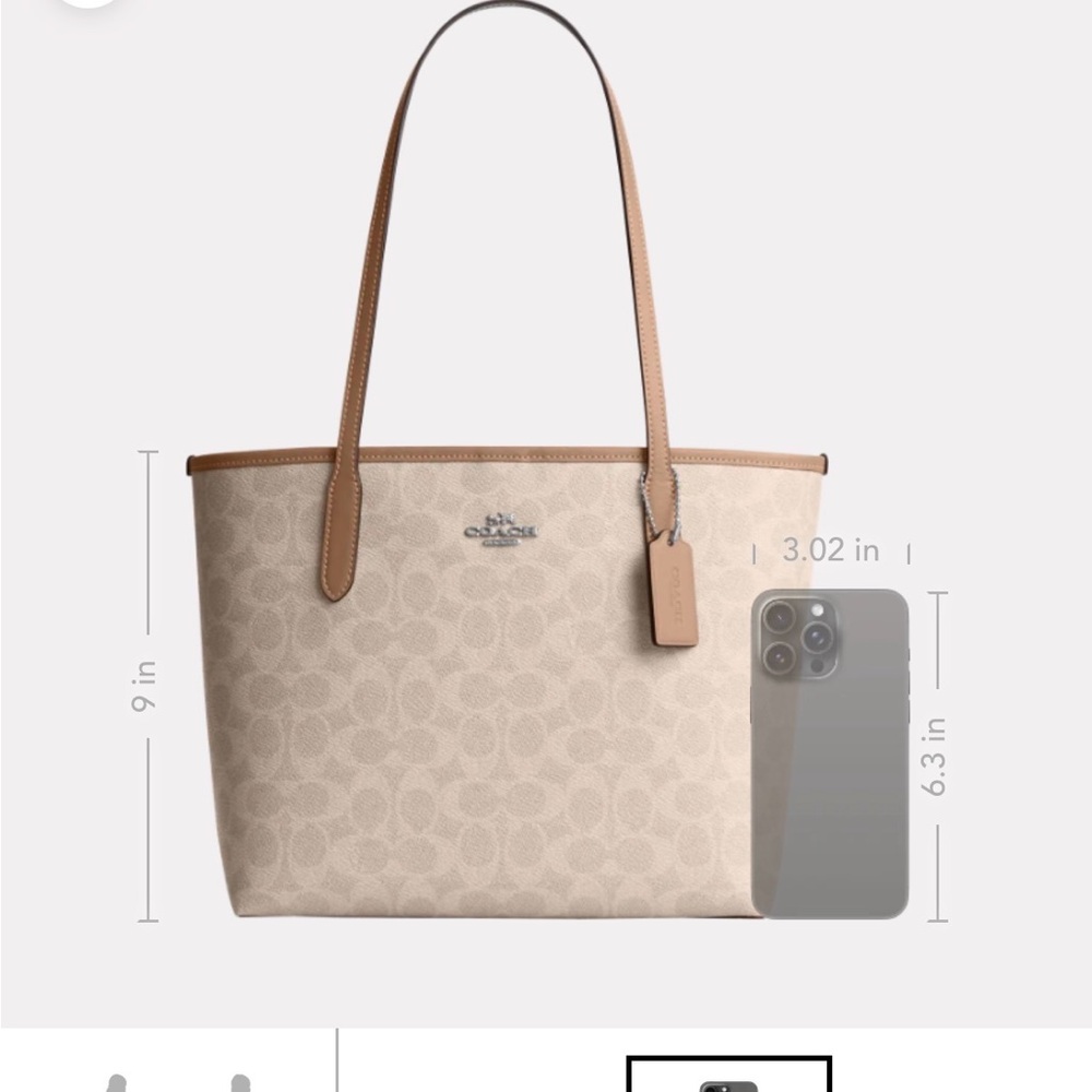 COACH SMALL/MEDIUM TOTE-COACH SHOULDER BAG. - Picture 8 of 12